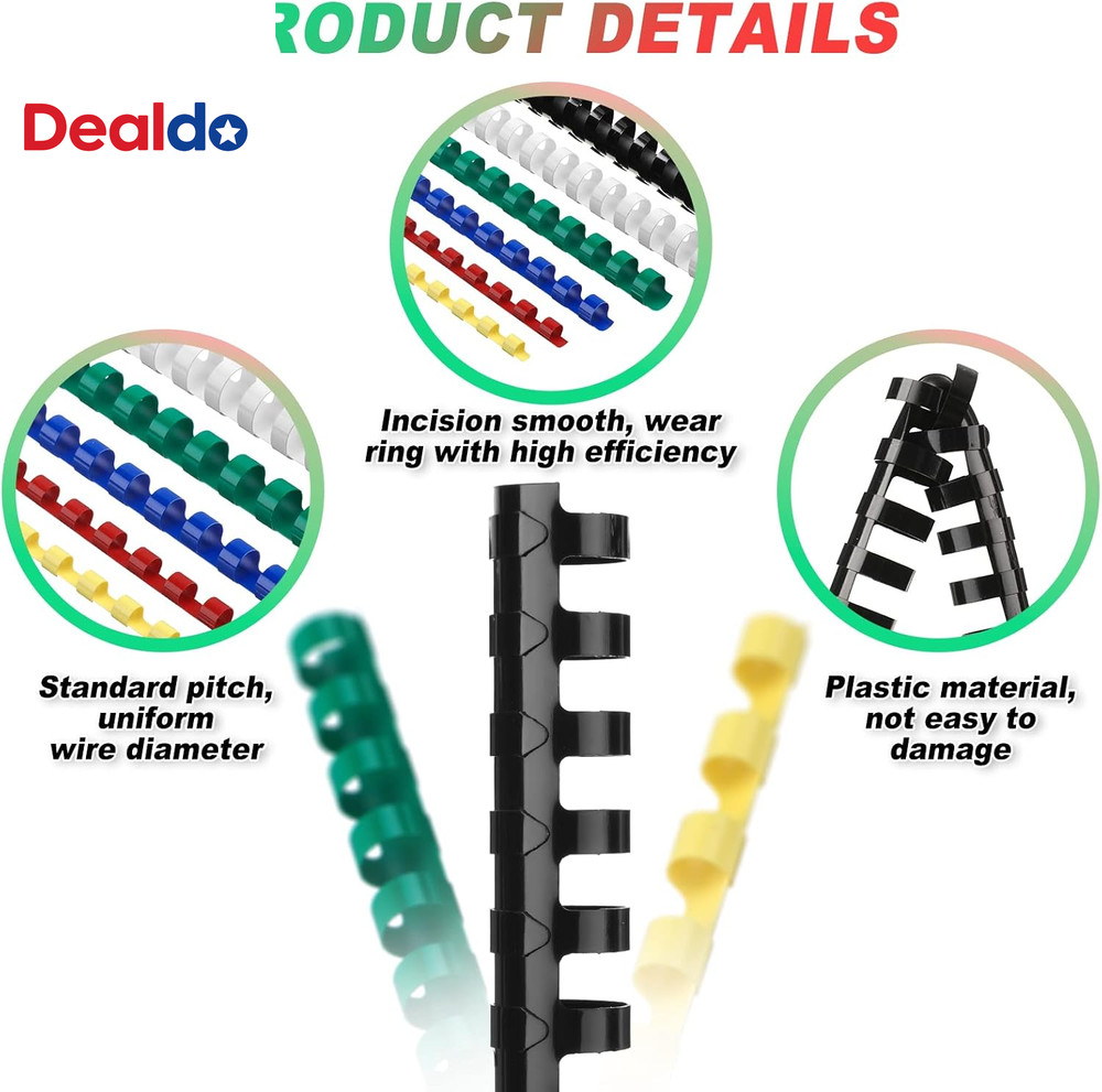 150 Pack Plastic Binding Combs Plastic Binder Comb Ring 19 Ring Binding Spines L