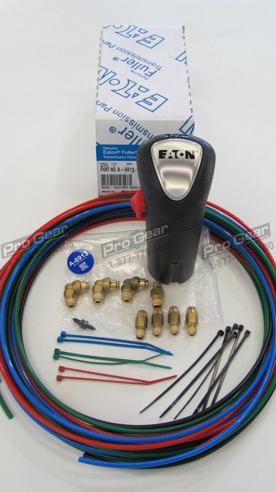 A6913 13 Speed Genuine Eaton Transmission Shift Knob & 4 line air line kit USA