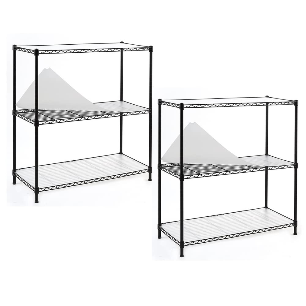 EFINE 2-Pack 3-Shelf Shelving Unit with 3-Shelf Liners, Adjustable Rack, Stee...