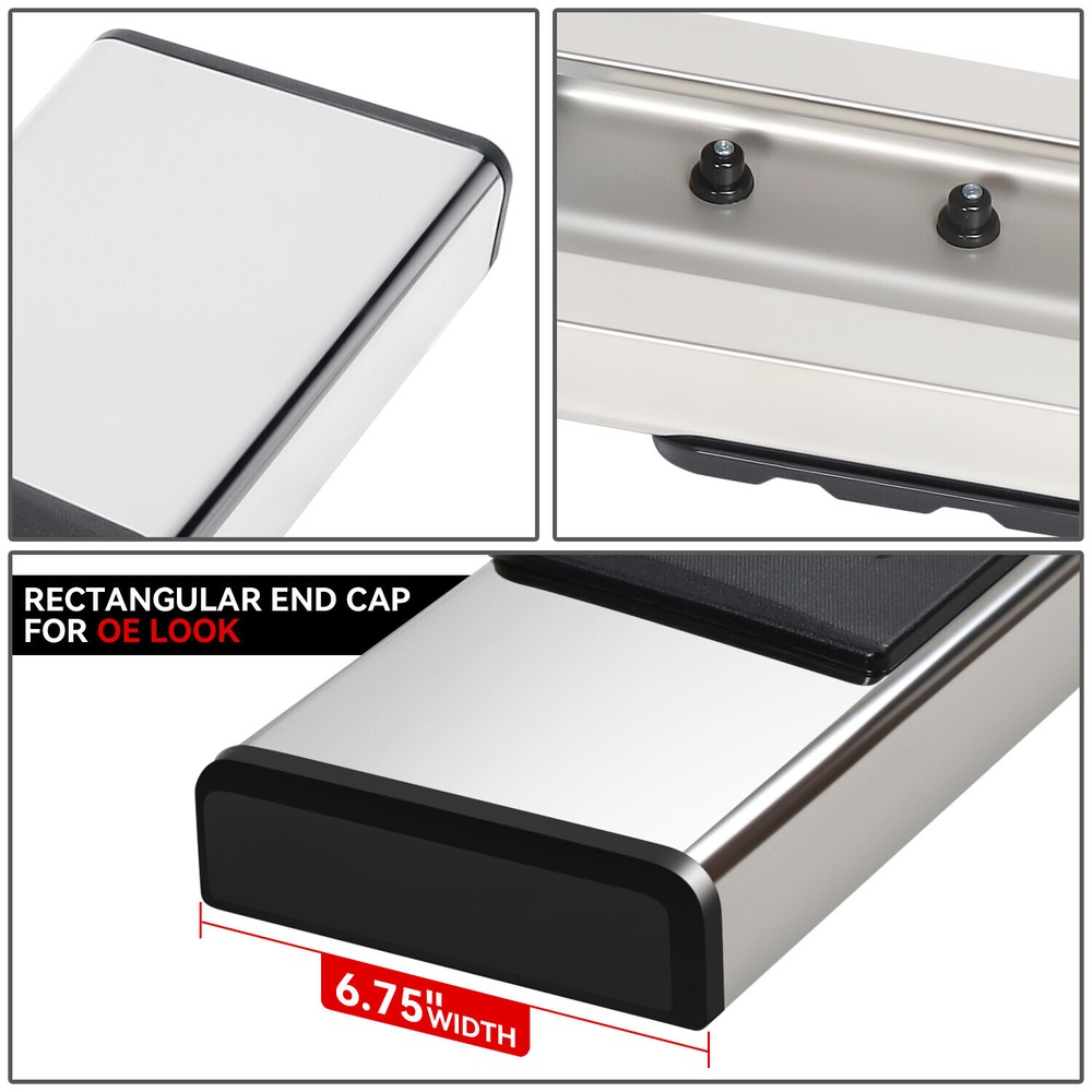 For 2007-2019 Chevy Silverado Regular Cab 6.75" Side Step Bar Running Boards