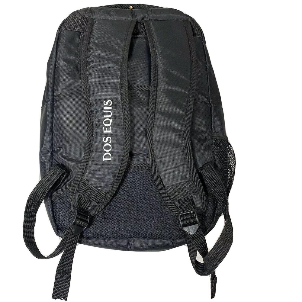 DOS EQUIS Backpack Padded Straps Black Red 17x15