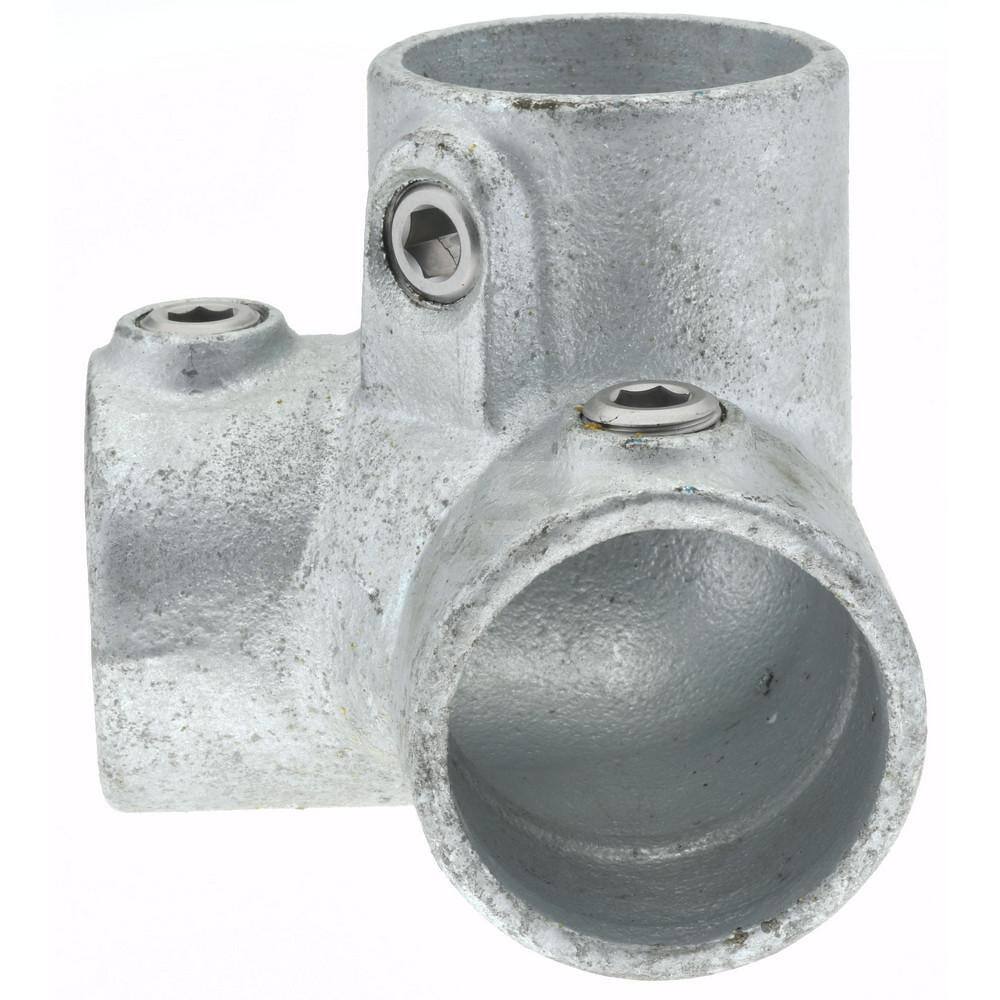 PRO-SAFE Galvanized Pipe Rail Fitting: 90° Side Outlet Elbow for 1-1/2" Pipe