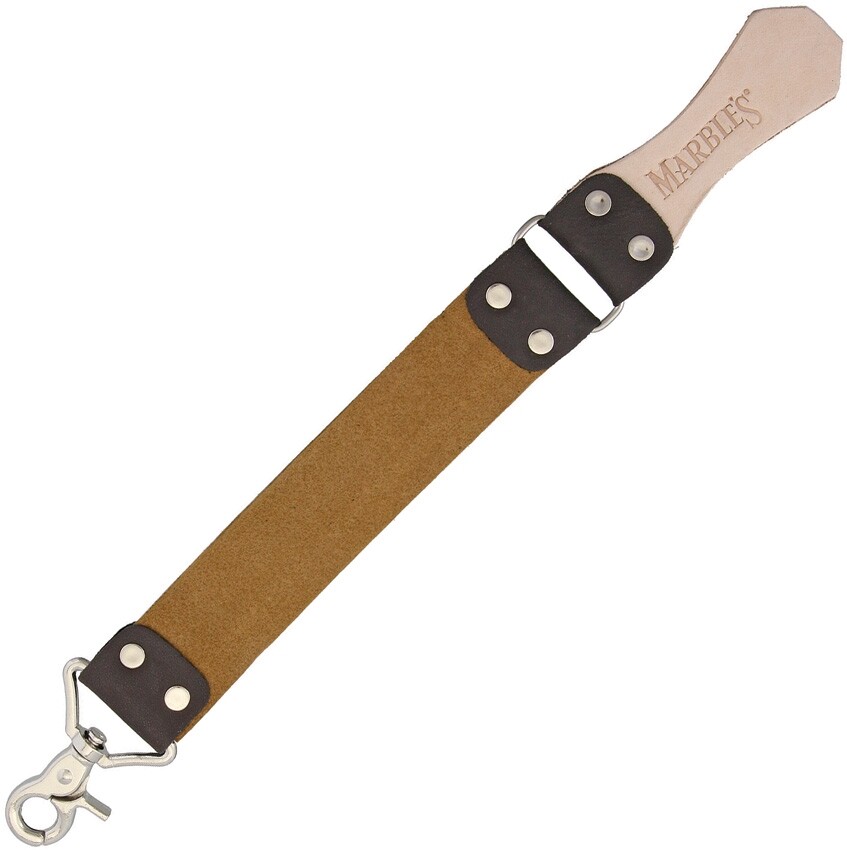 Marbles Small Razor Strop Dimensions 15.75" Construction Leather Double-Sided