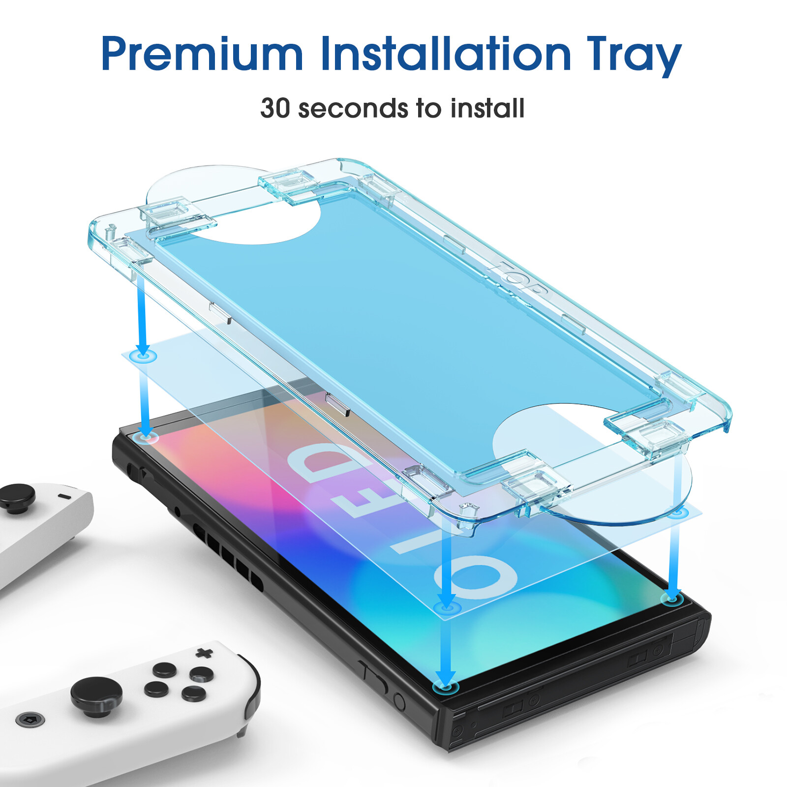 (2pack) amFilm Nintendo Switch OLED OneTouch Glass Screen Protector (2021)