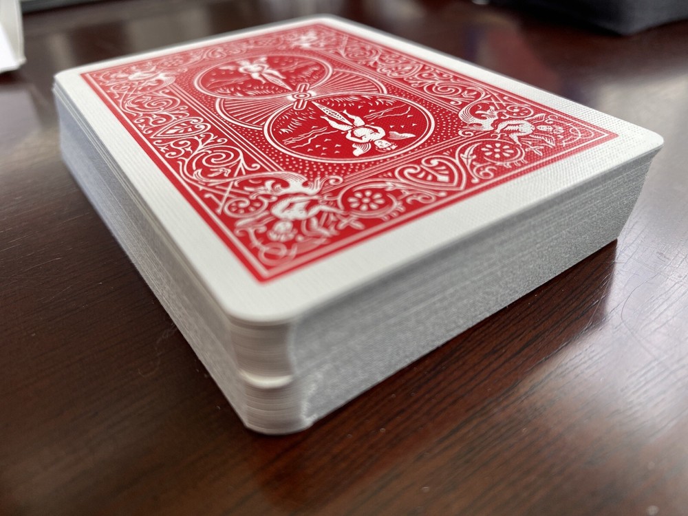 Corner Short Deck, Single Cut - Magic Card Trick - Bicycle Red - Index