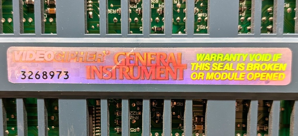 GENERAL INSTRUMENT VIDEOCIPHER RS DESCRAMBLER MODULE - UNTESTED - FOR PARTS