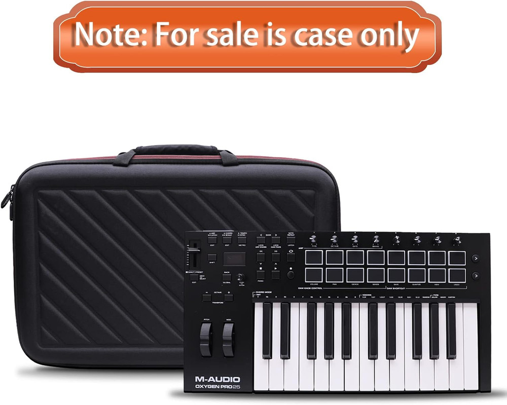 LTGEM EVA Hard Case for M-Audio Oxygen Pro 25 – 25 Key USB MIDI Keyboard Control
