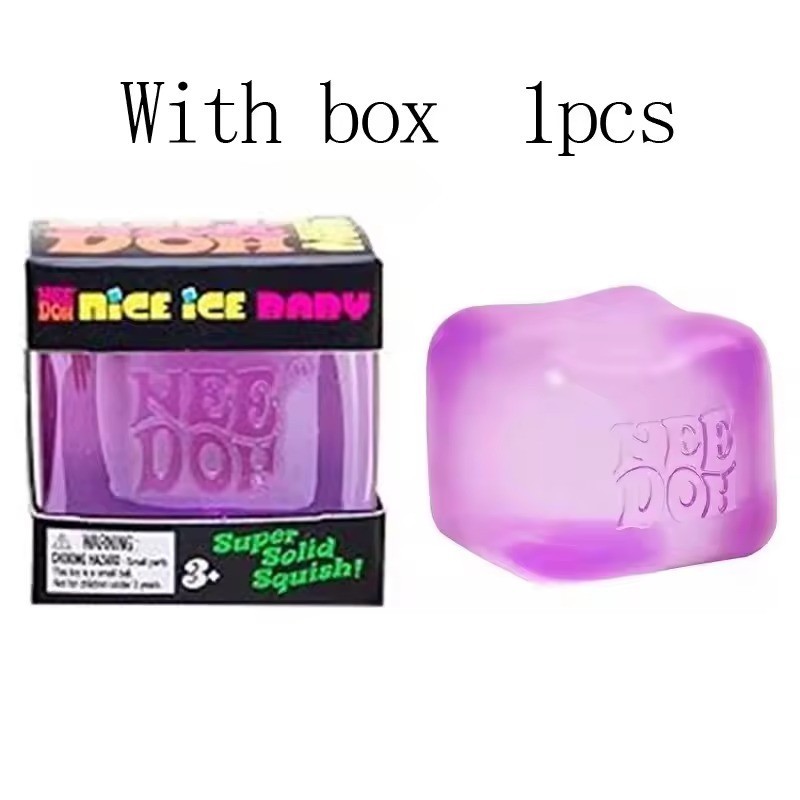 Schylling NeeDoh Nice Cube -Sensory Squeeze Toy with Super Solid Squish - 2.25"