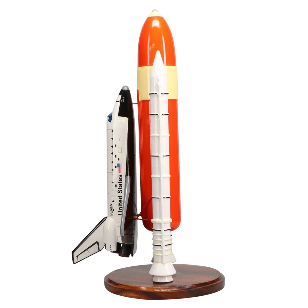 NEW Space Shuttle Discovery with Booster Large Mahogany Model