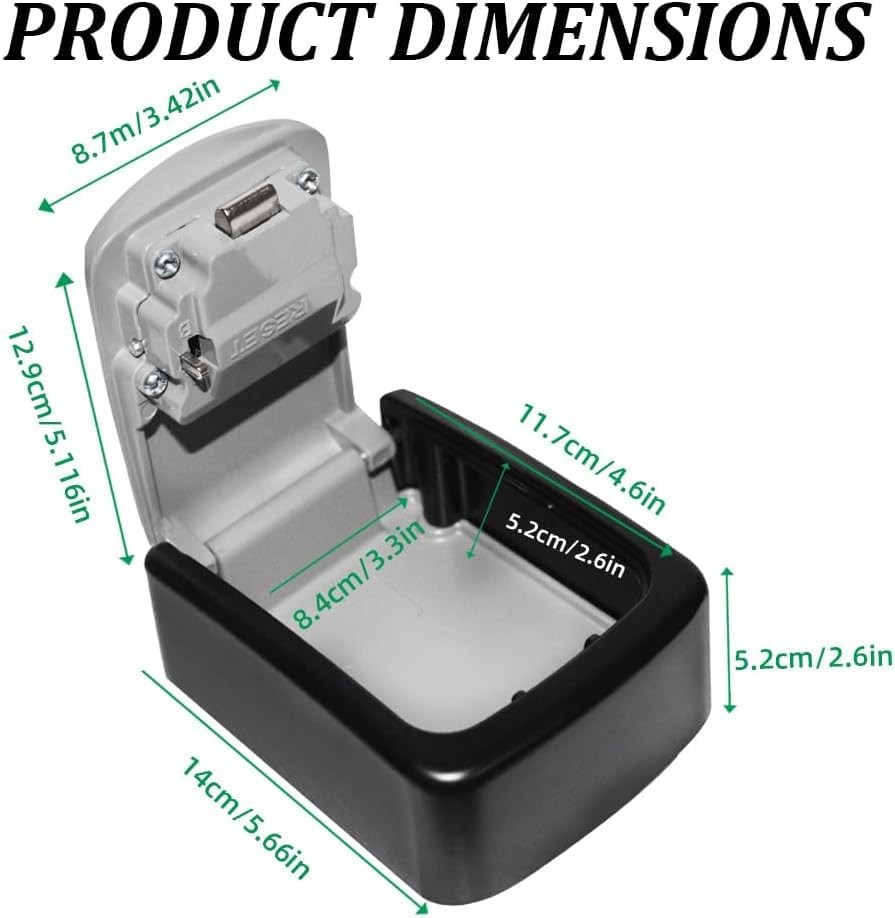 -104 Bluetooth Key Lock Box – Weather-Resistant, IPX5,Durable Metal Construct...