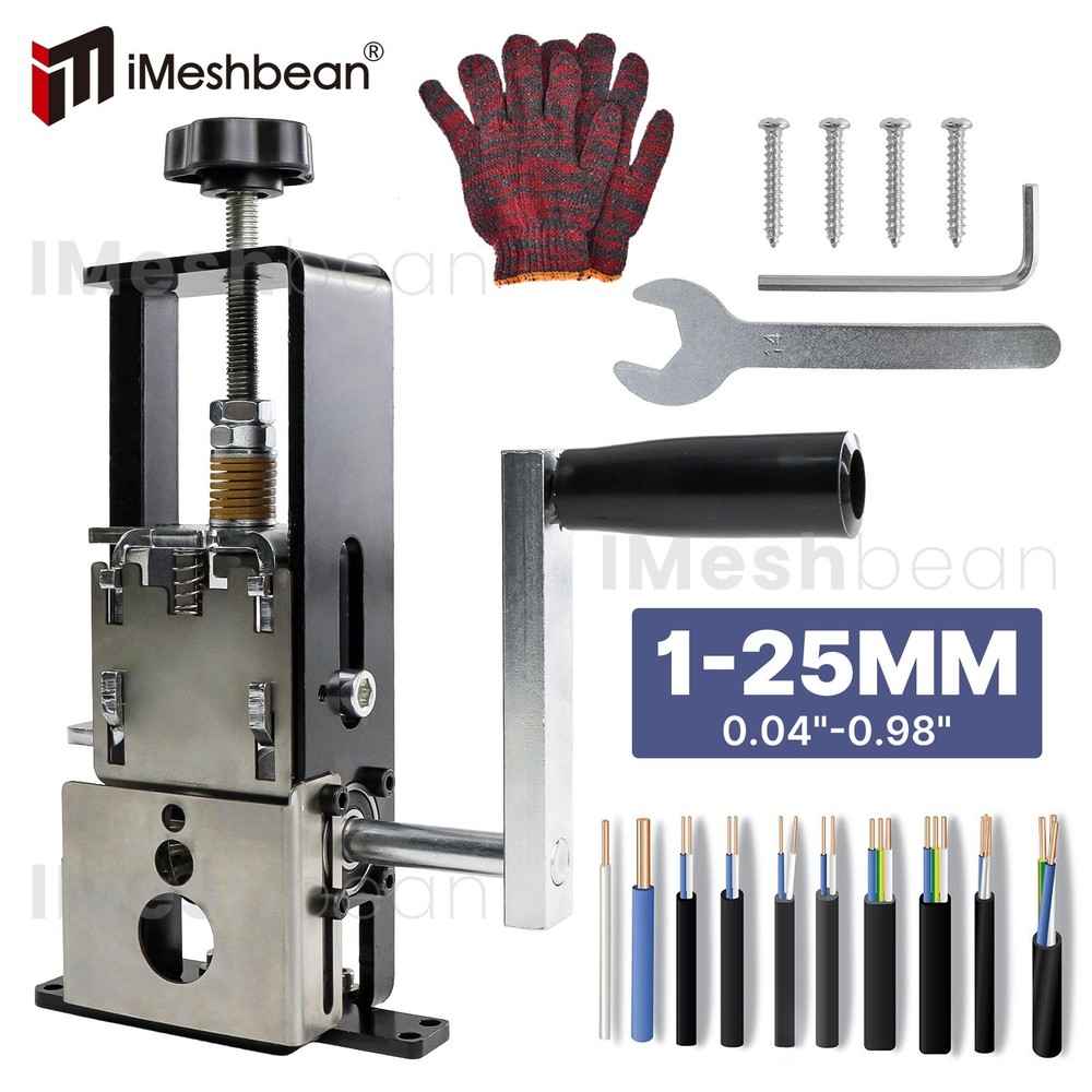 Electric & Manual Wire Stripping Machine Cable Cutter Copper Peeling Stripper US