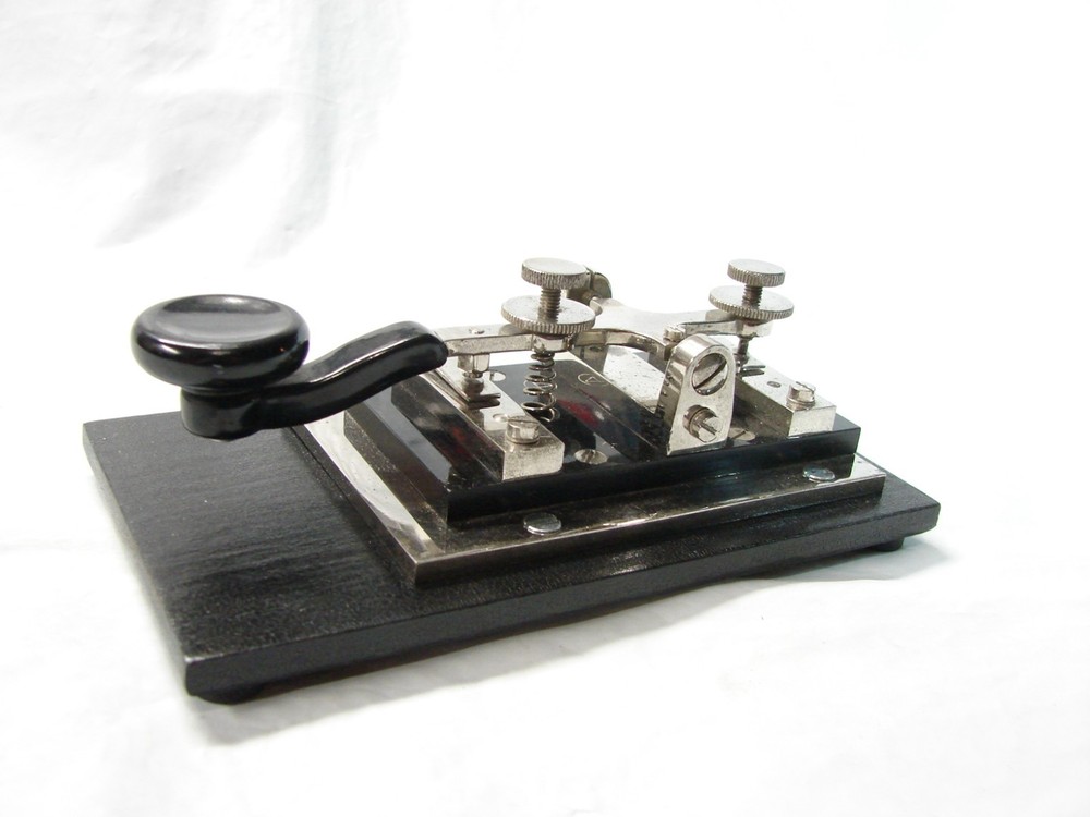 ~WWII JAPANESE NAVY TELEGRAPH KEY~RECONDITIONED on a CUSTOM WOOD BASE~VERY NICE~