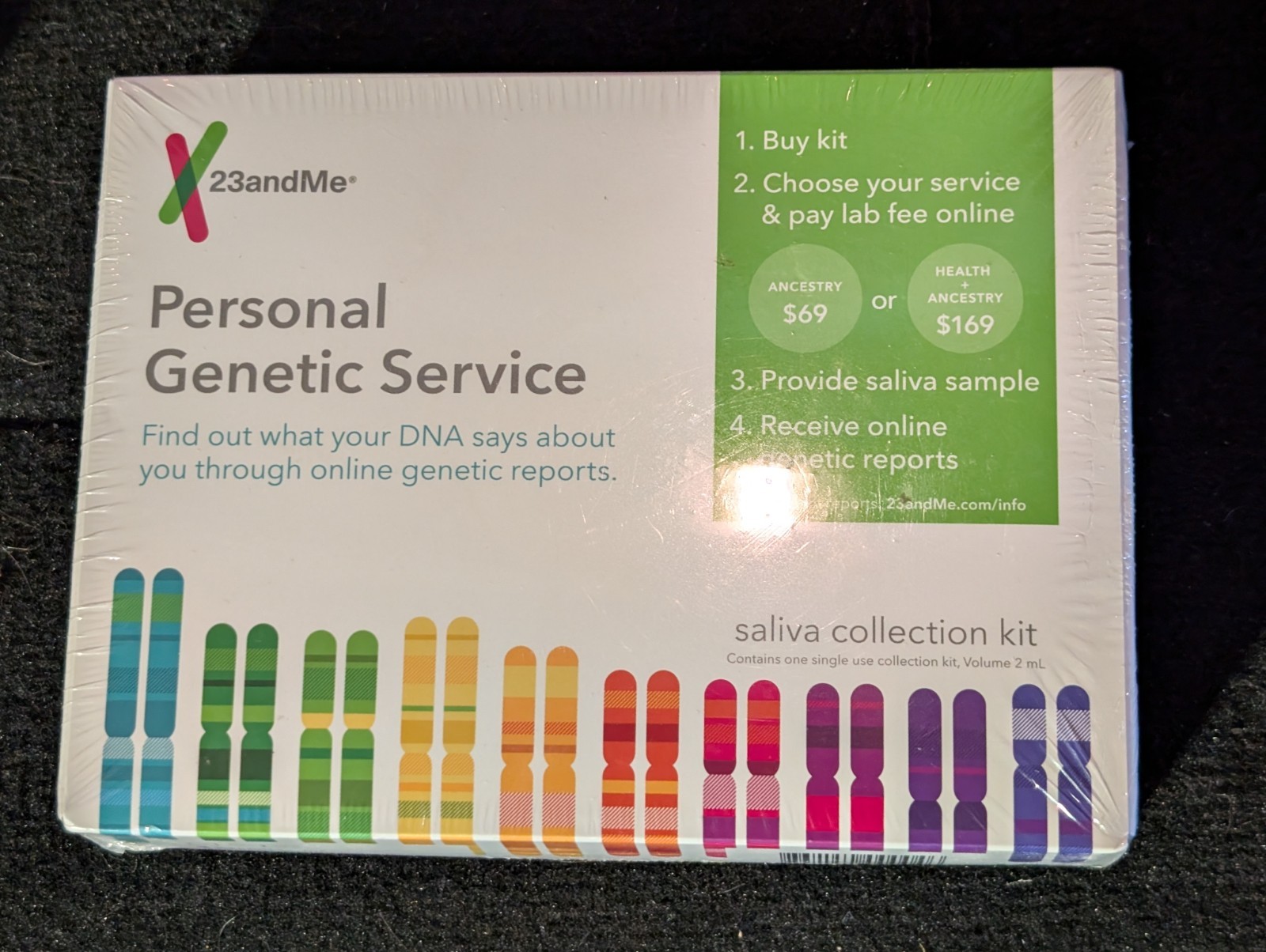 23 and Me Personal Genetic Service DNA Saliva Collection Kit NEW SEALED Expired