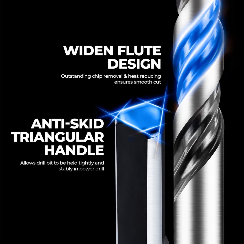 amoolo Masonry Drill Bit Set 5pcs, Concrete Bits with Carbide Normal