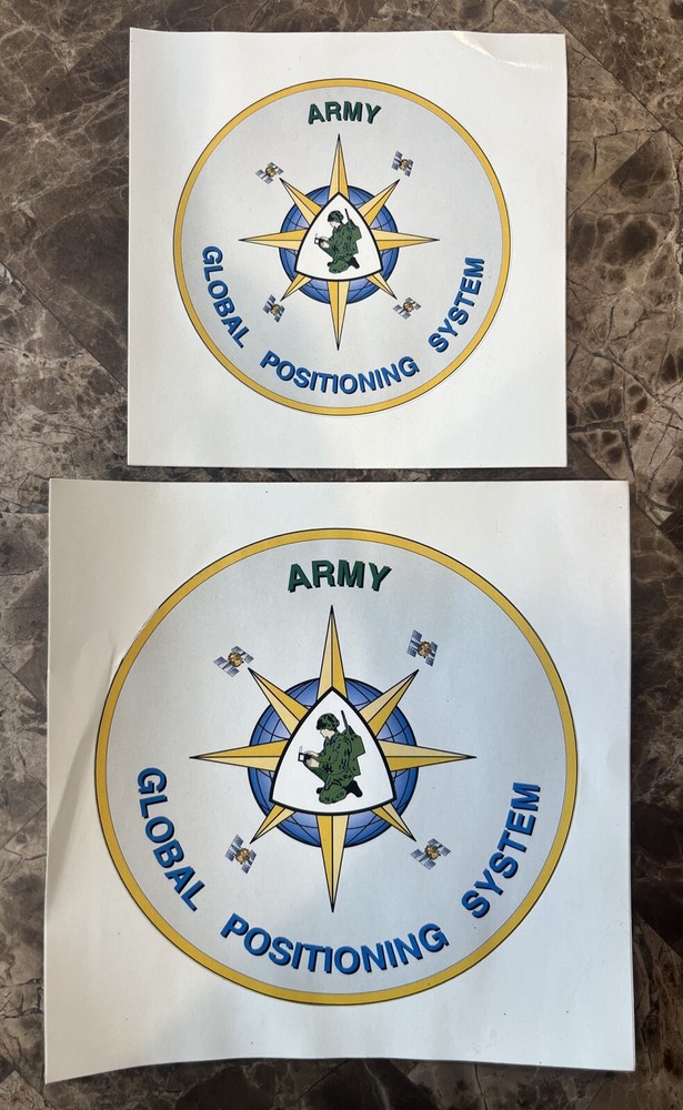 (2) US Army Global Positioning System Sticker Decal