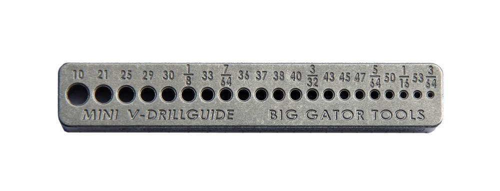 Mini V- Drill Guide - 21 Hole Sizes - comparable to a portable drill press