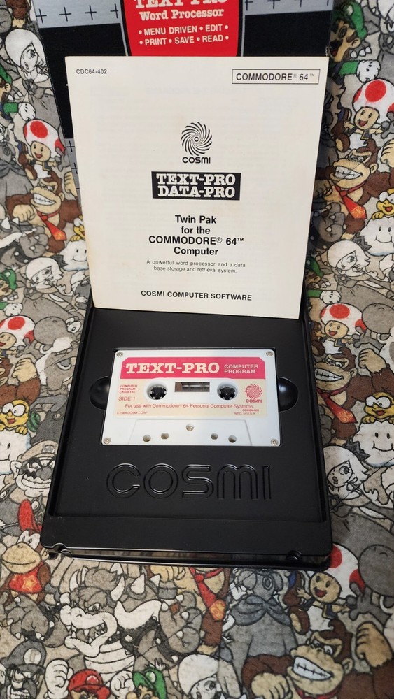 TEXT-PRO Word Processor & DATA-PRO DataBase System for Commodore 64/128 English