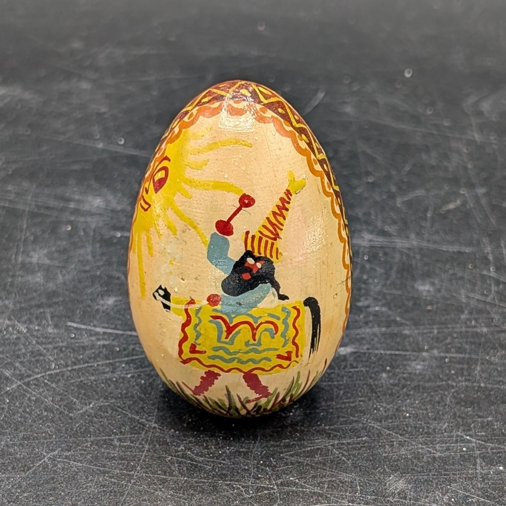 Polish/Krakow Hand-Painted Wooden Easter Egg