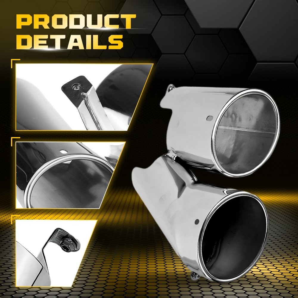 Exhaust Tip For 18-22 Honda Accord Sport Touring Akasaka Quad Tip Muffler 2X