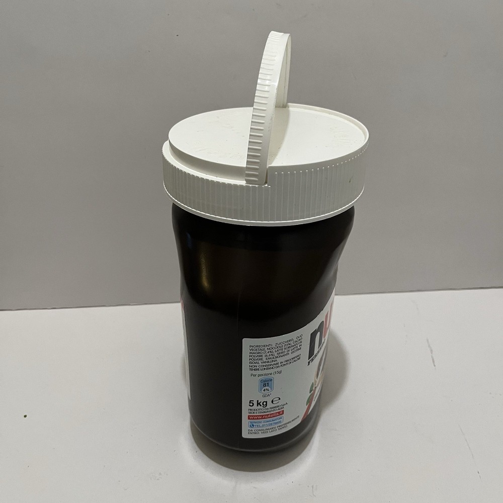 Giant Nutella Limited Edition EMPTY Jar Storage Container Collectable 11" Handle