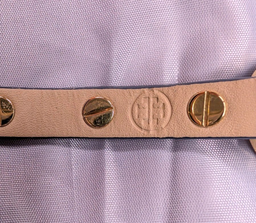 Tory Burch Navy Reva Mini Double-Wrap with Box and Papers