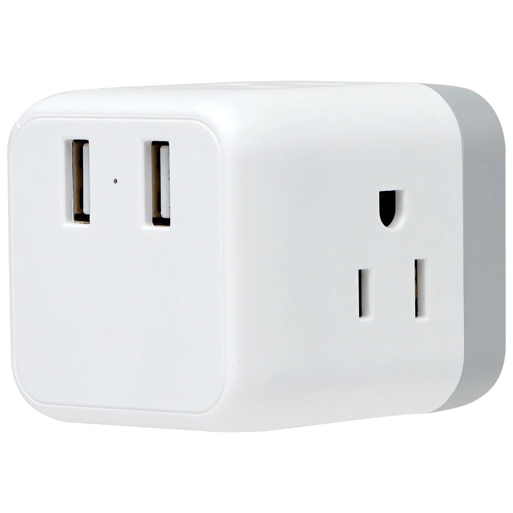 3-AC and 2-USB Outlets, IAC50W, White