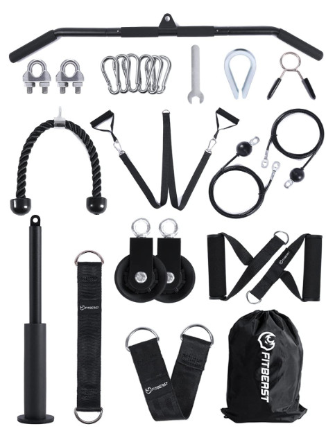 New Gym Cable Pulley System for Lat Pulldown, Biceps & Strength Training