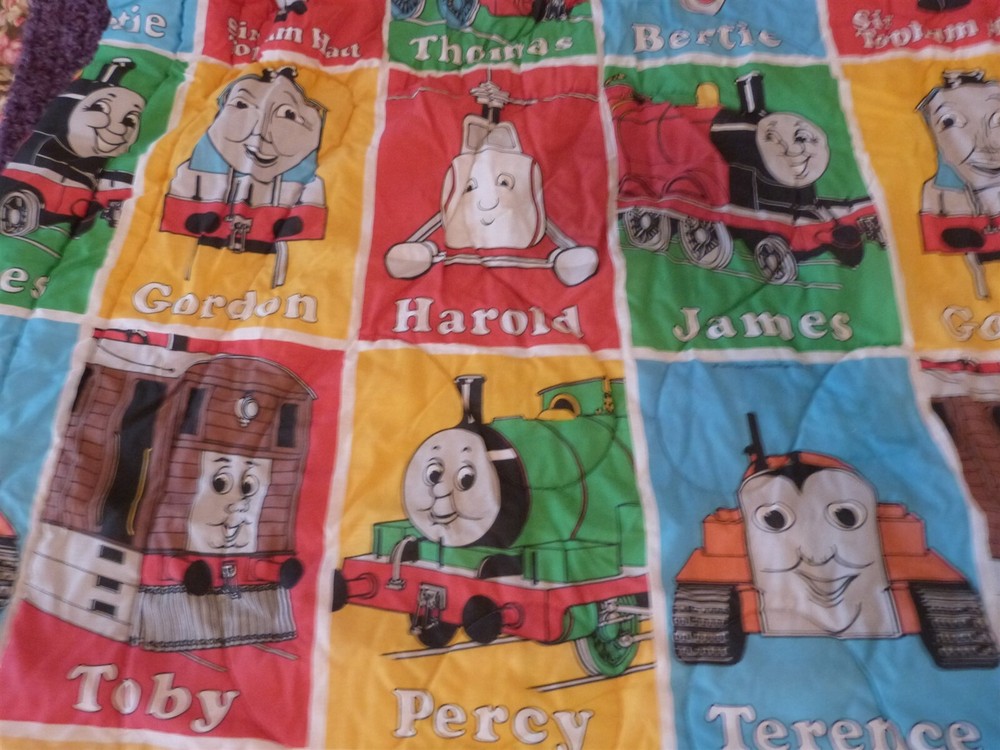 1992 Thomas Tank Engine Twin Bed Set Comforter, Fitted & Flat Sheet, Bed Skirt