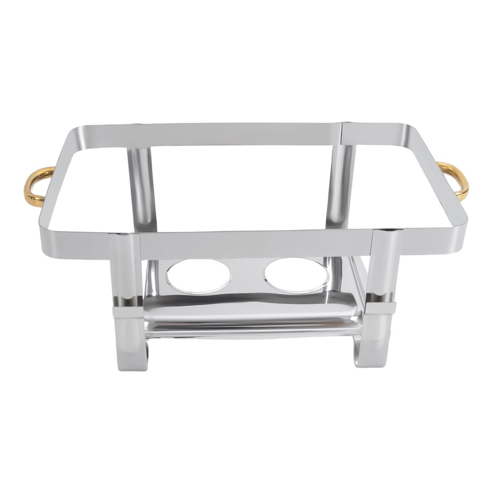 9L Rectangular Stainless Steel Double-compartment Chafing Dish Buffet Warmer NEW
