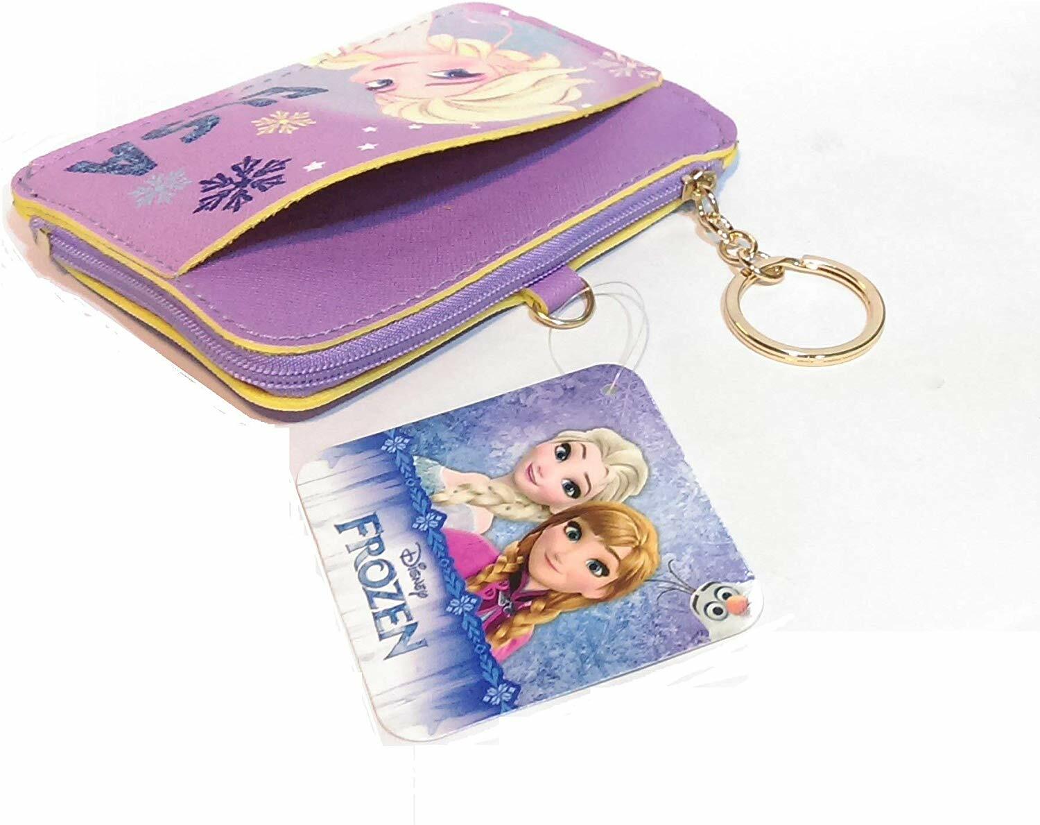 Frozen Elsa Change Coin Purse Card Holder Case Pouch Wallet Bag Lanyard Keychain