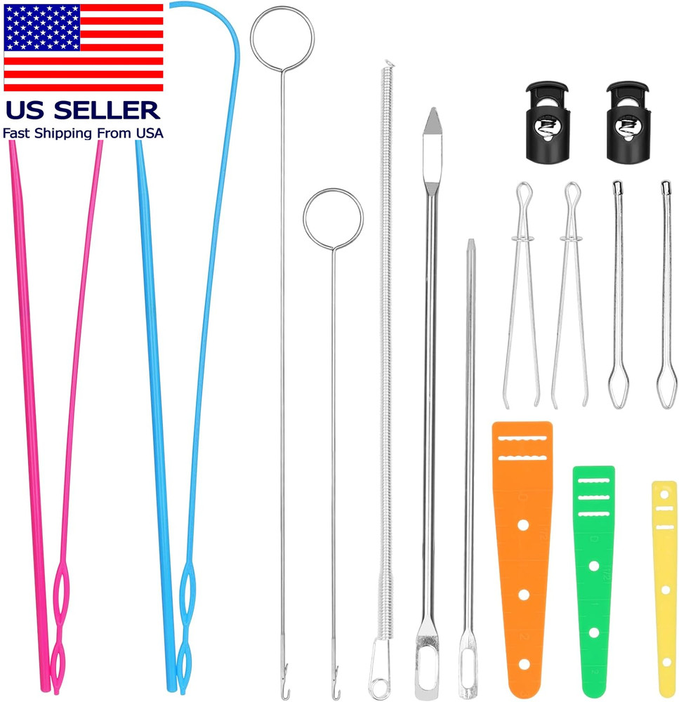 16 PCS Drawstring Threader, Turner Sewing Tool with Flexible Hoodie String Threa