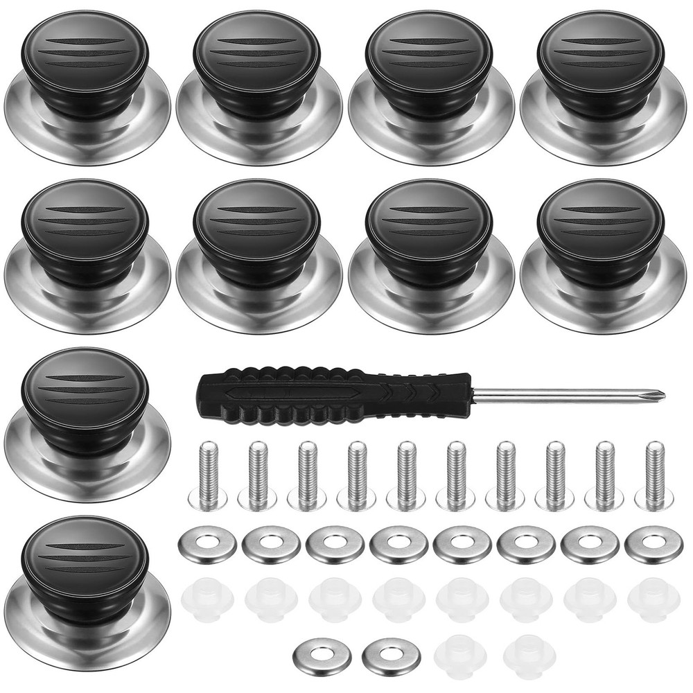QBXMY7 Pot Lid Knobs, 10 Pieces Replacement Pot Lid Top Knobs, Kitchen Cookwa...
