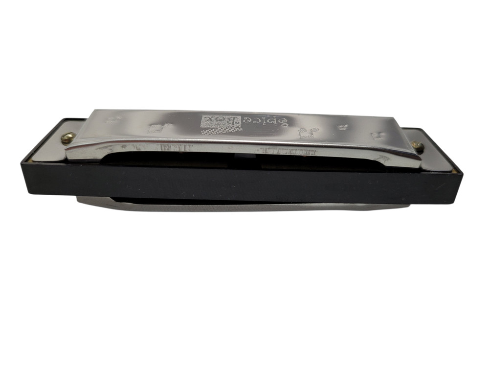 Spice Box Harmonica Key of CNo Case Beginner Silver Chrome Harmonica