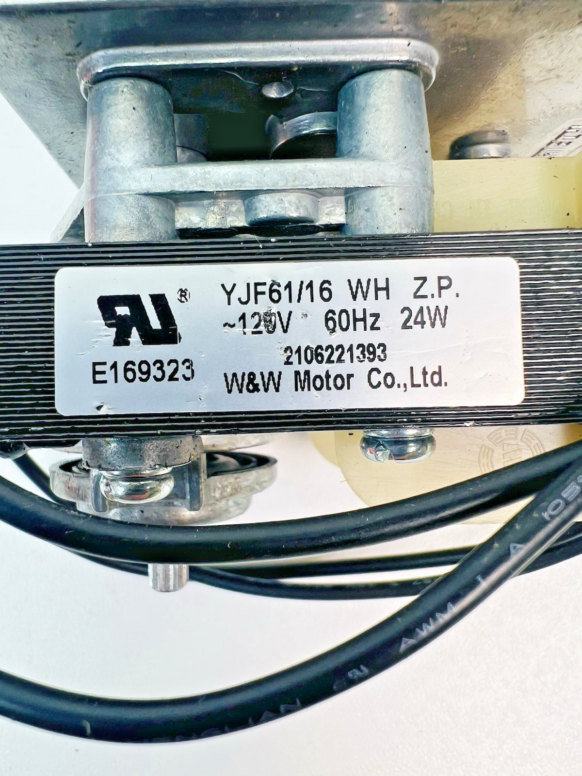 W&W YJF61/16 Fan Motor 60HZ 120V