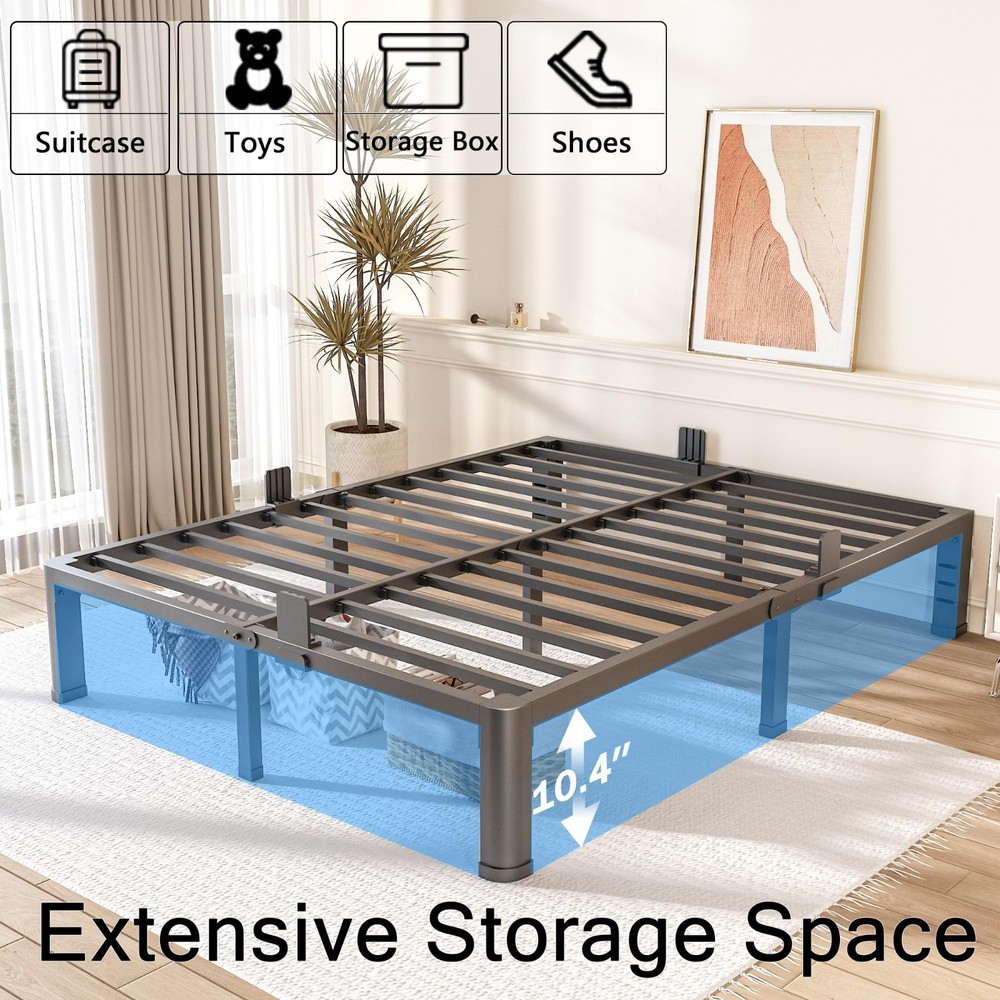 FUIOBYVV 12 Inch Full Metal Platform Bed Frame