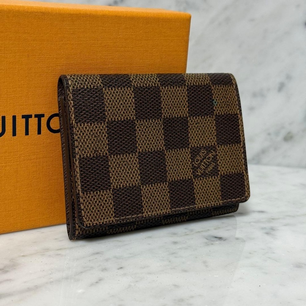 LOUIS VUITTON Damier Card Case Brown