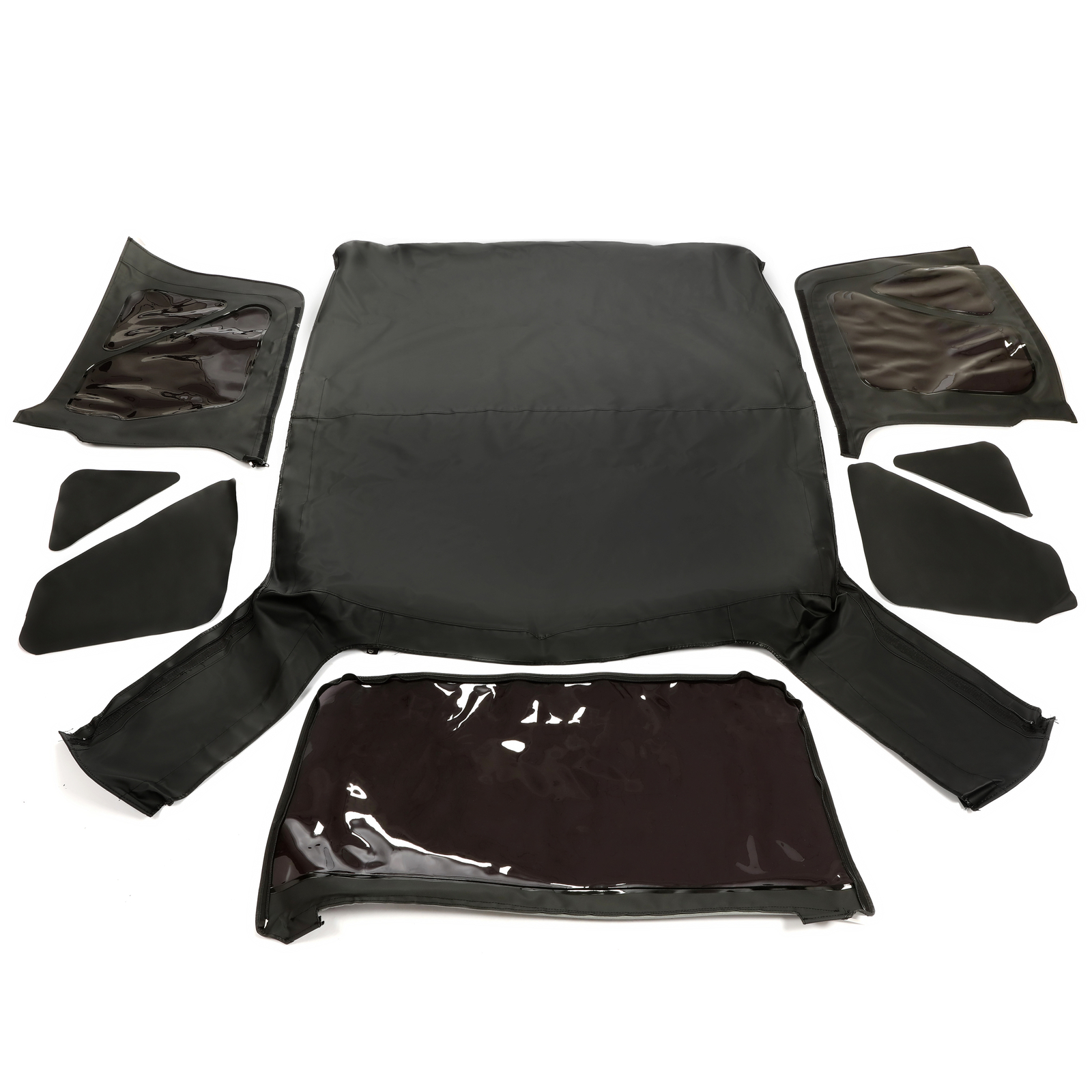 Black replacement Soft Top Tinted Windows FOR Jeep Wrangler TJ 1997-2006