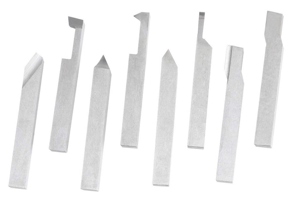 3/8'' 8 Pc Hss Tool Bit Set, Pre-Ground for Turning and Facing Work,