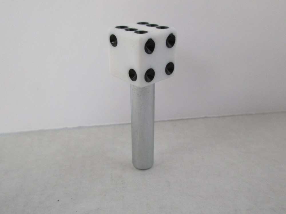 WHITE DICE DOOR LOCK KNOBS TIRE VALVE STEM CAP SET CHEVY FORD MOPAR#70041/70006