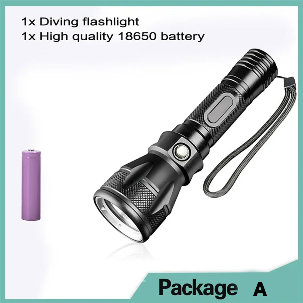 2000LM Scuba Diving Light Underwater LED Flashlight Dive Underwater Lighting US