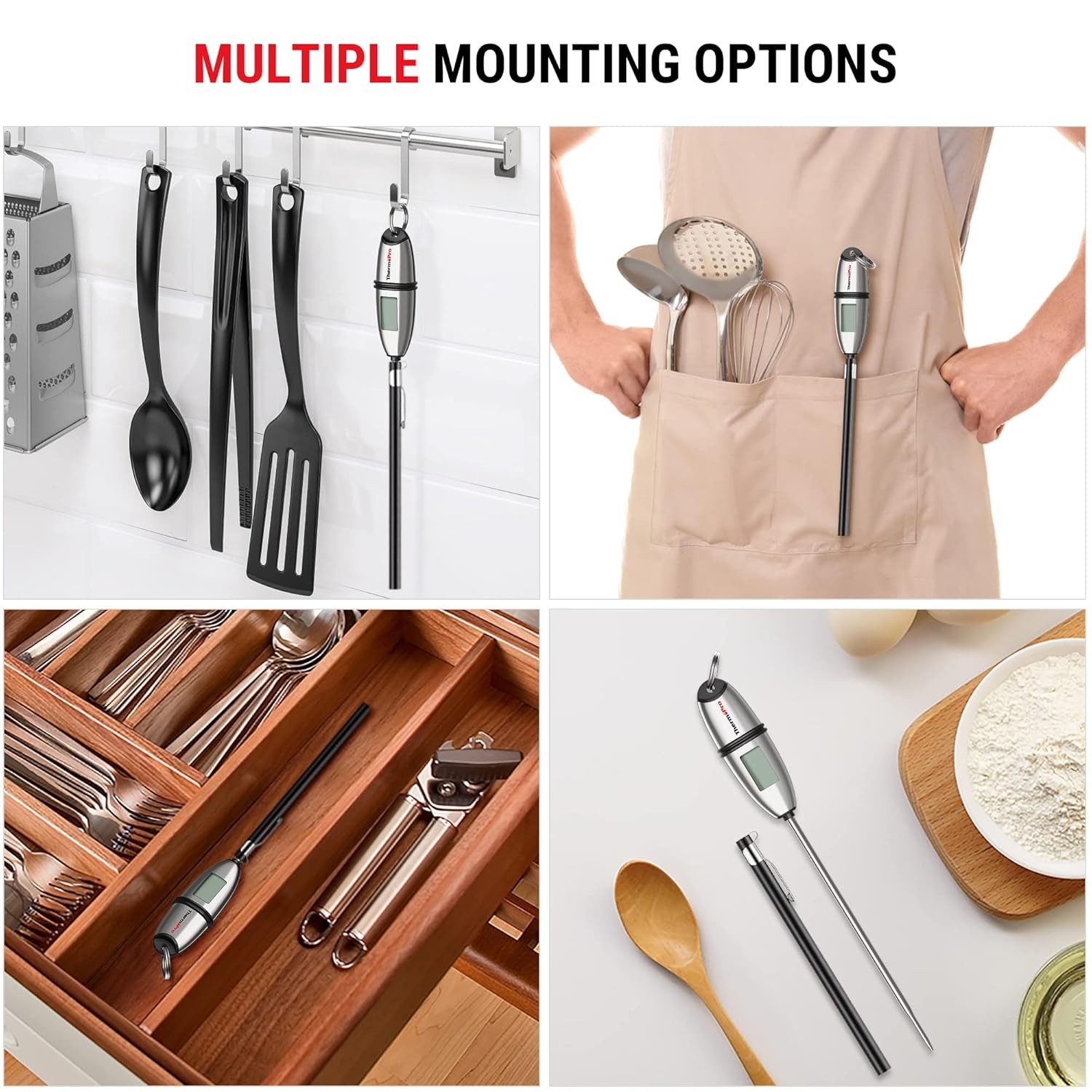 ThermoPro TP02S Digital Food Thermometer for Cooking Bread Baking Sourdough