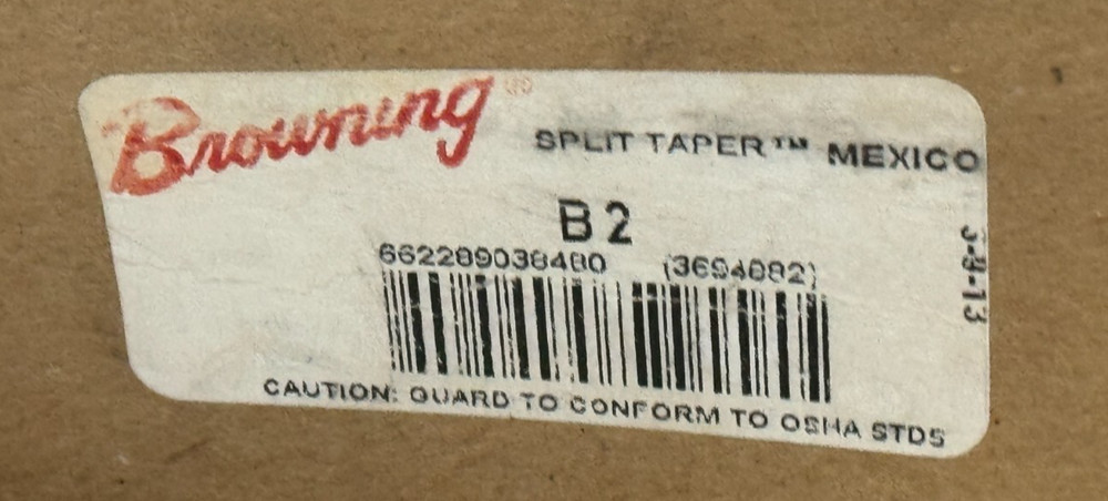 NEW IN BOX Browning B2 Split Taper Bushing