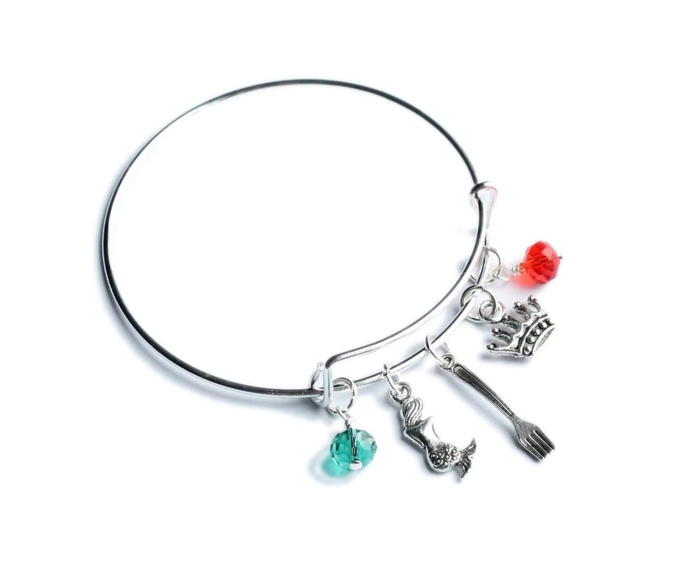Little Mermaid Bangle Charm Bracelet