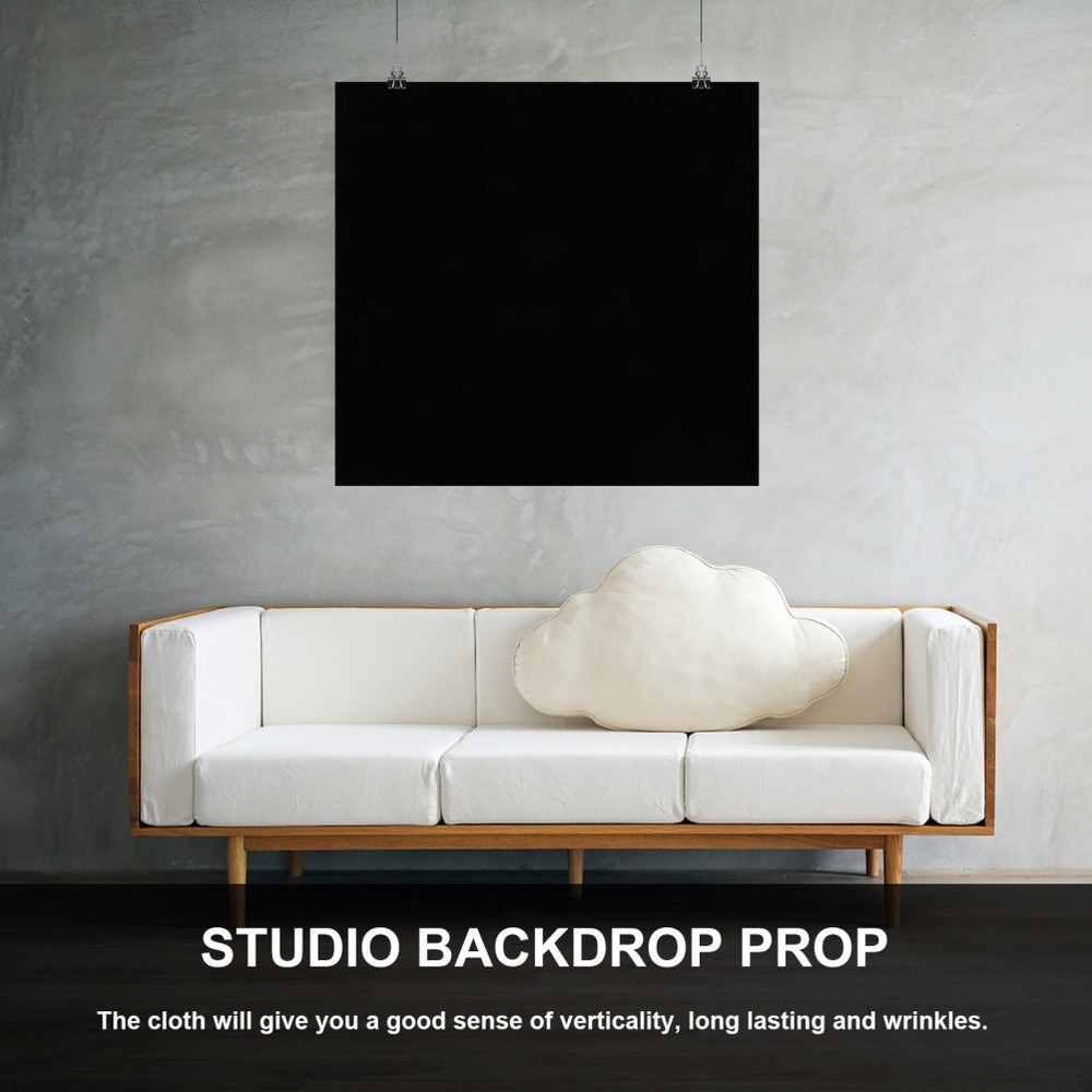 1pc Black Backdrop Background Black Backdrop Screen for Studio Photography