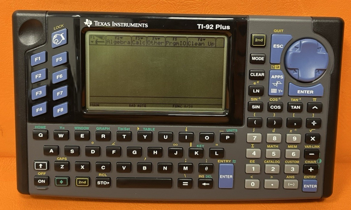 Texas Instruments TI-92 Plus Graphing Calculator With Cover *Tested