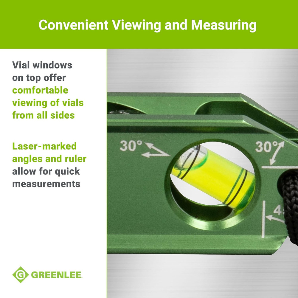 L77 Mini Magnetic Bubble Level with Conduit Bending Offset Aid