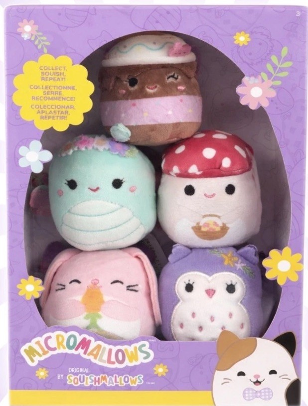 5 Pack Squishmallows Easter Micromallows.
