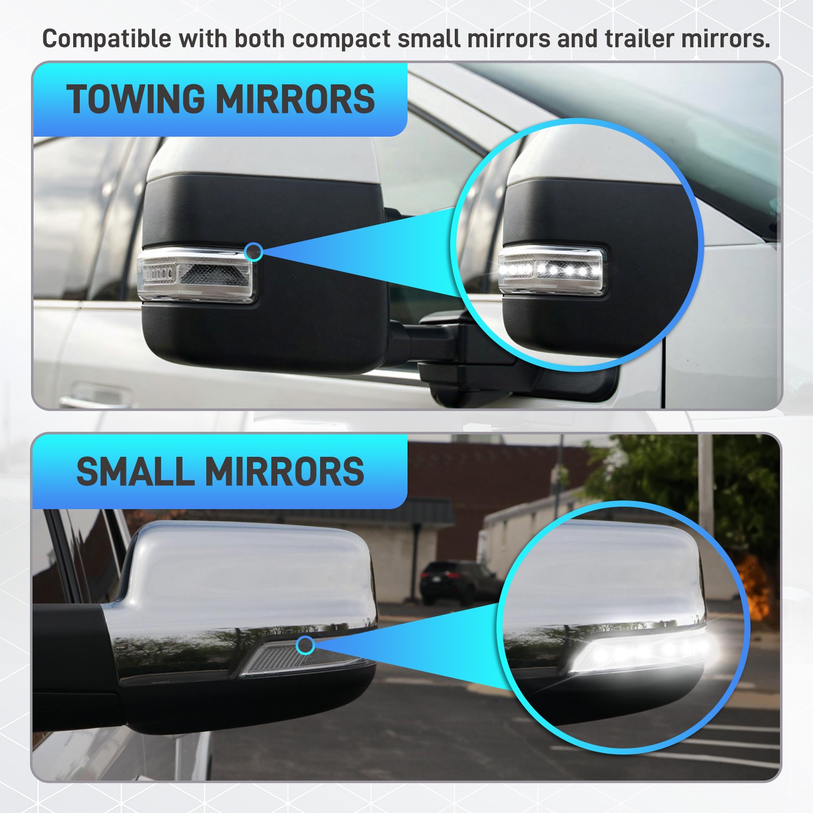 Mirror Spot Lights Speed Override Mod Harness For 2015-2020 Ford F-150 Raptor