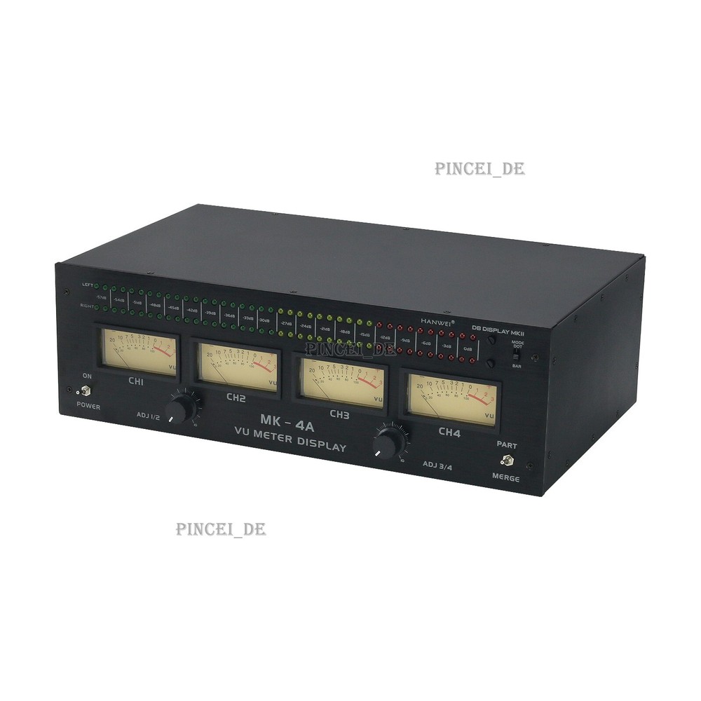 MK-4A 3U 4 VU Meter Display High Performance Level Meter for Audio Amplifier