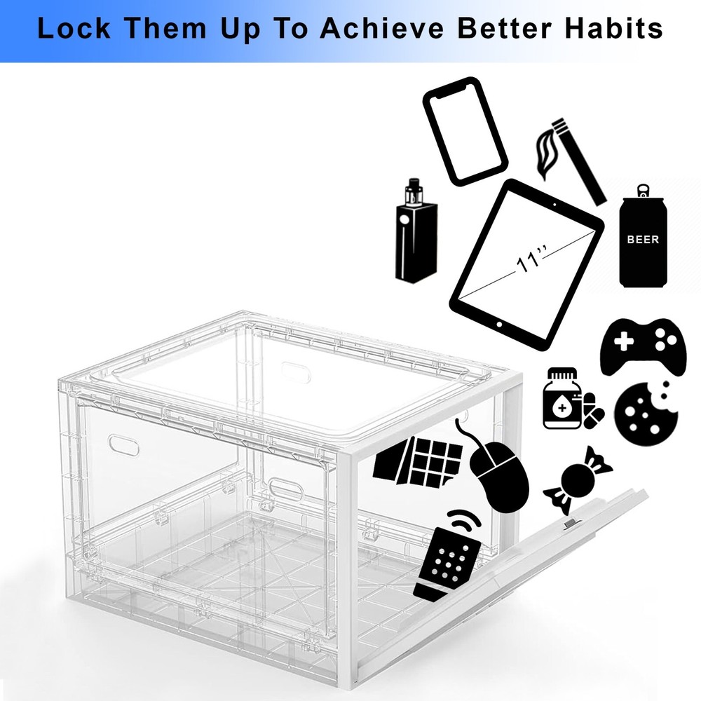 Timed Lock Box Large - Habit Control Time Locking Container for Cell Phones